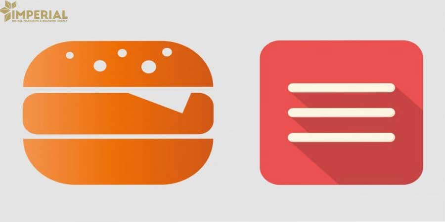 استفاده از منوی همبرگری در موبایل و وب سایت