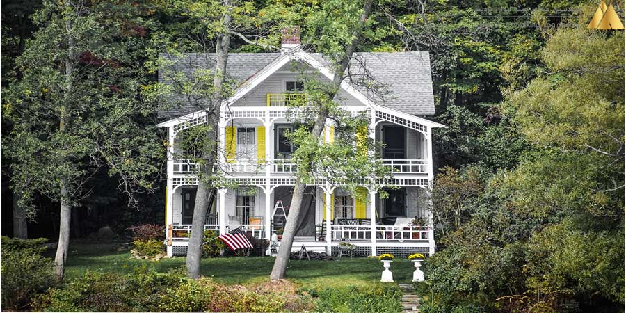 طراحی نمای مدرن ویلا در چینه